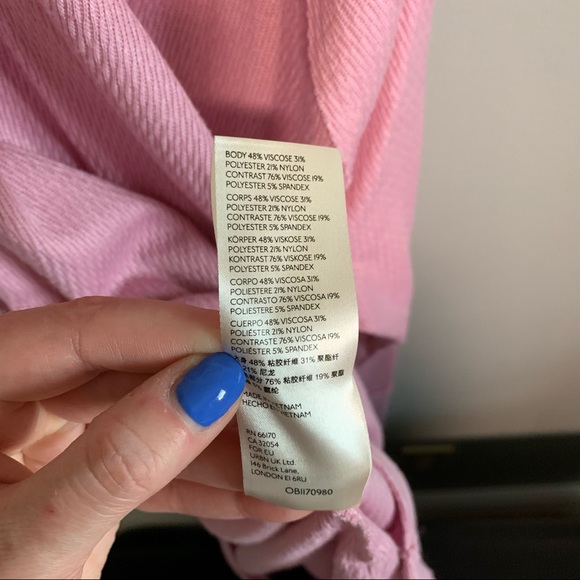 We the Free Free People Pink long Sleeve Tunic Top-Lg - Picture 7 of 8